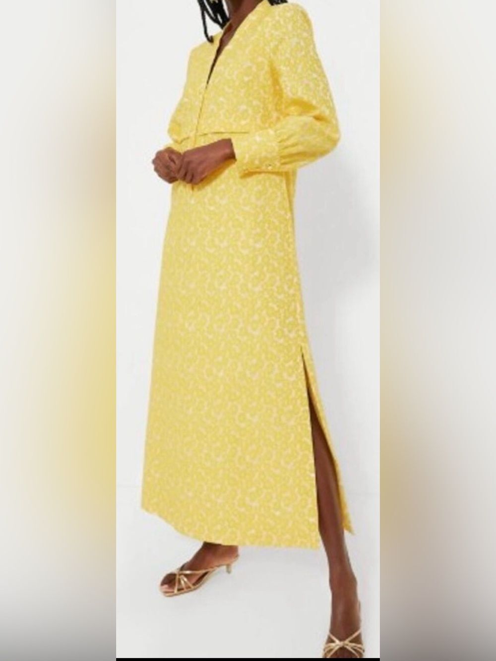 NWT Tuckernuck Yellow Daisy Jacquard Aurelia Dress Women's Sz. S